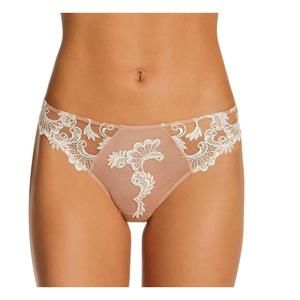 NEW LISE CHARMEL dressing floral italian brief in amber nacre